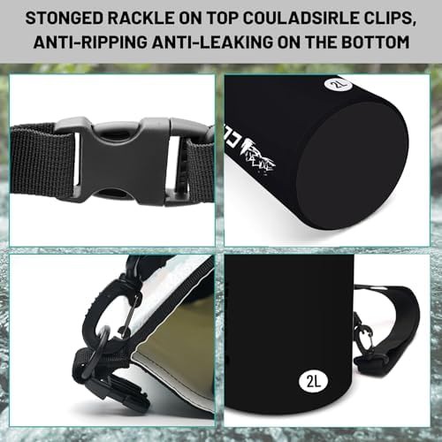 Cliduli black 20l roll top boating backpack — photo 3