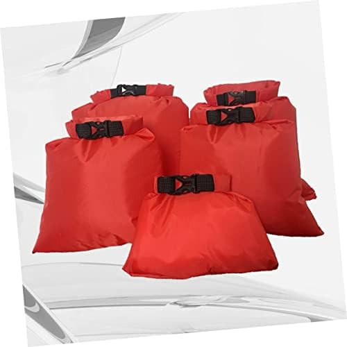Red five piece waterproof dry bag set — photo 5