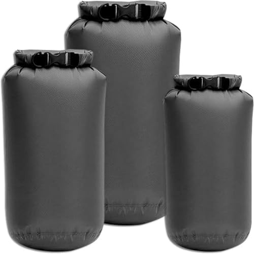 Three pack of grey lightweight dry bags