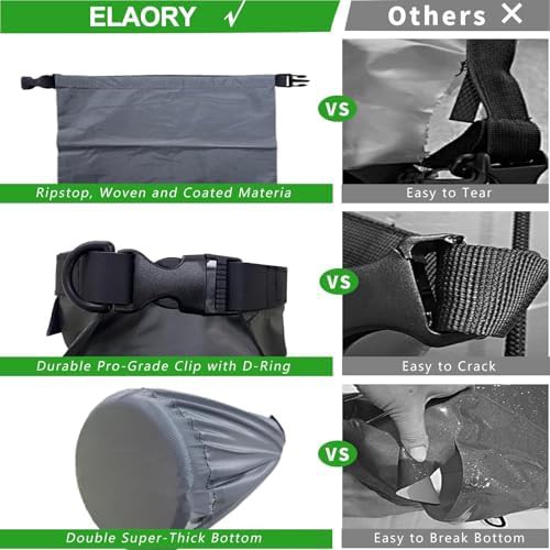 Three pack of grey lightweight dry bags — photo 4