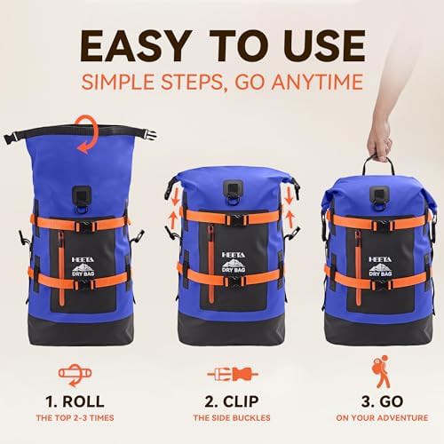 Heavy duty black forty liter dry bag backpack — photo 3
