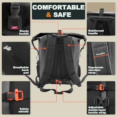 Heavy Duty 55 Liter Hiking Dry Backpack — photo 4