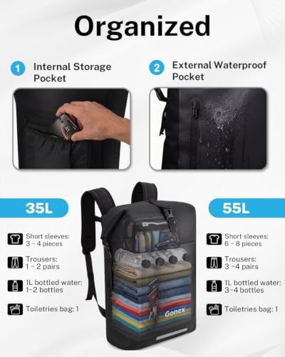 Ultralight TPU roll top backpack 55L — photo 4