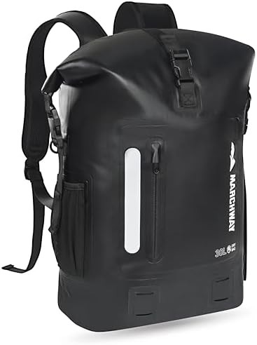 Marchway black 45L PVC waterproof backpack