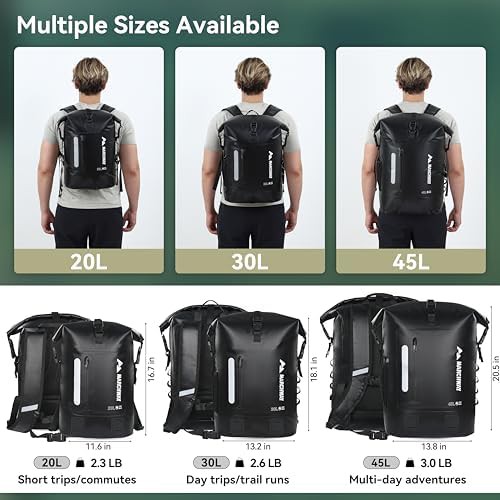 Marchway black 45L PVC waterproof backpack — photo 5