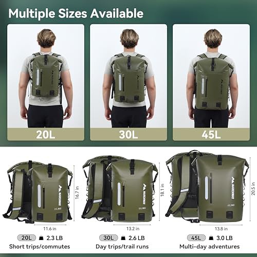 Marchway green 30L PVC waterproof backpack — photo 5