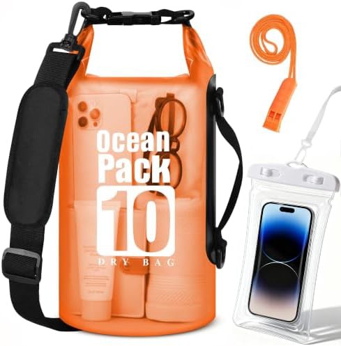 10L kayaking dry bag backpack with straps